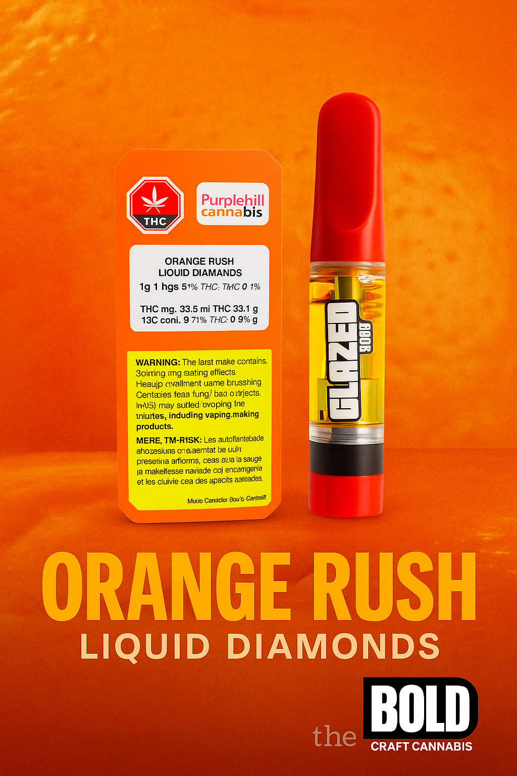 Orange Rush Liquid Diamonds 510 - Bold